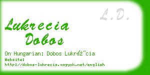 lukrecia dobos business card